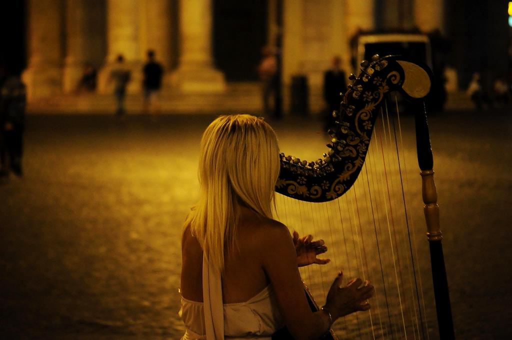 Elegant classical orchestra performance on stage